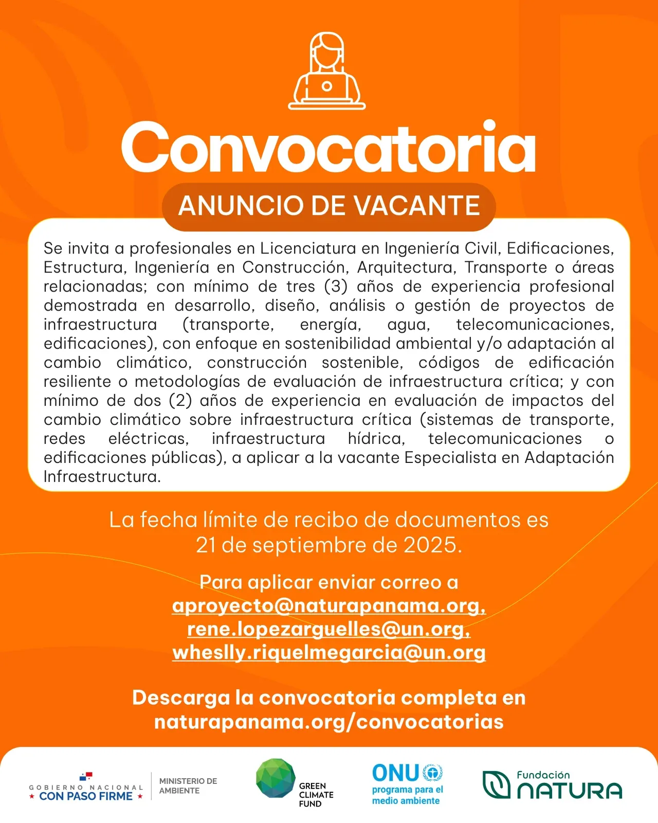 Especialista en Adaptación Infraestructura