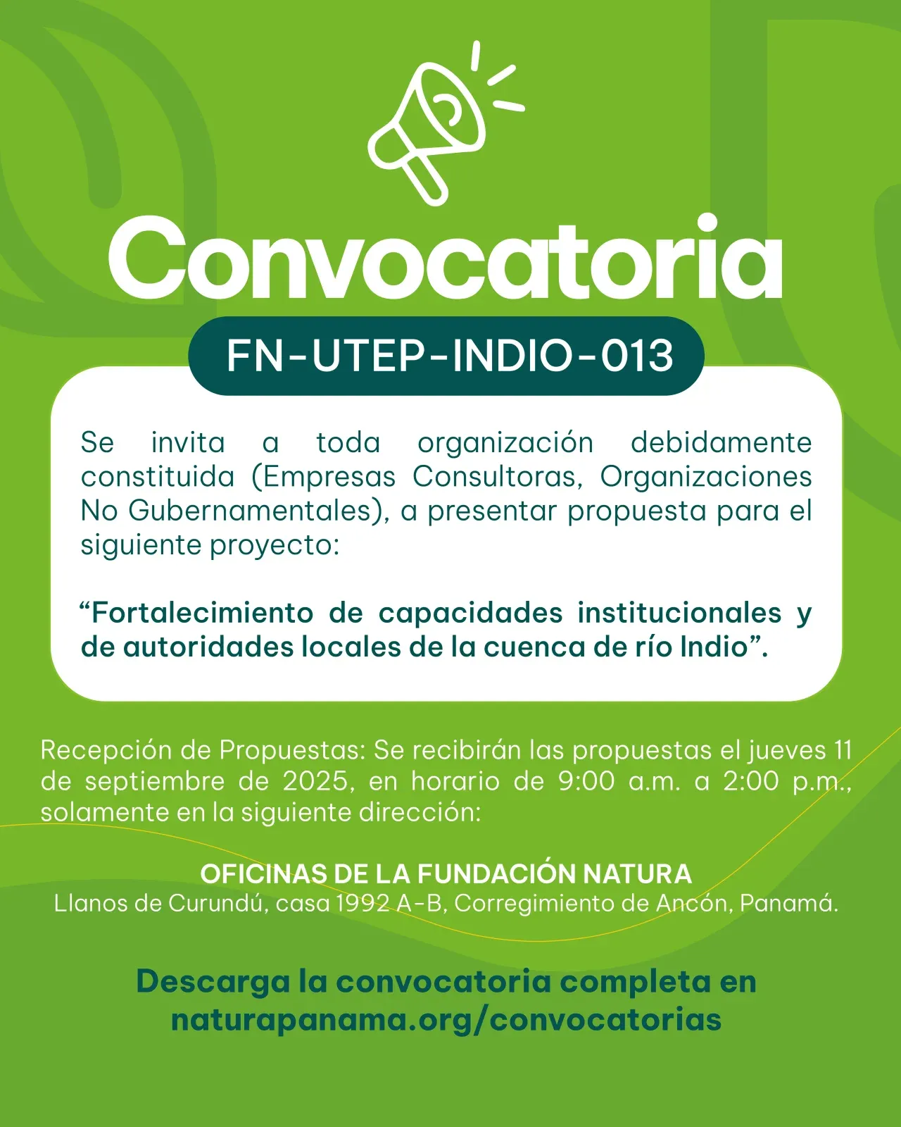CONVOCATORIA FN-UTEP-INDIO-013