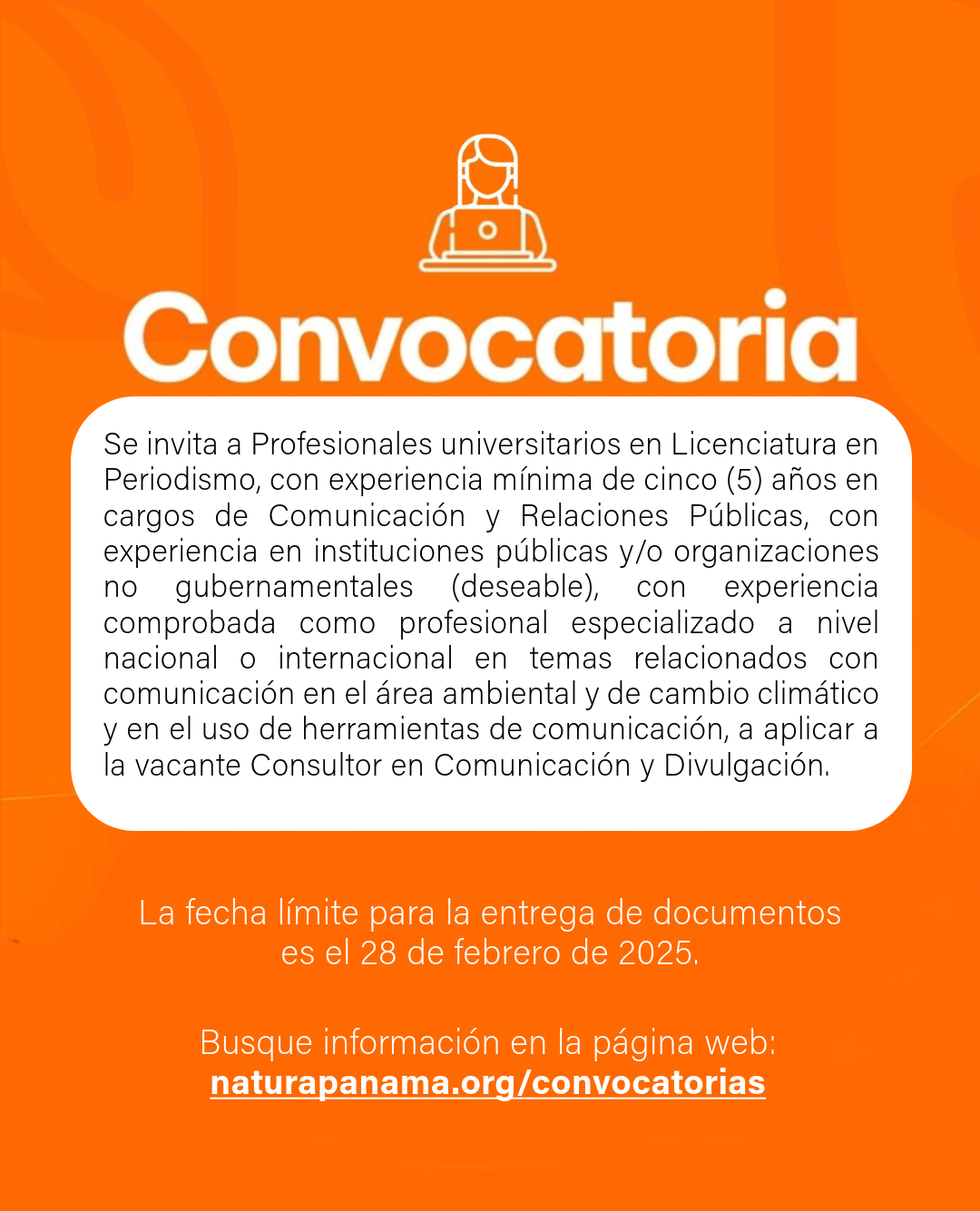 Contratación de Consultor en Comunicación y Divulgación del Proyecto PNUMA-NAP-MiAMBIENTE