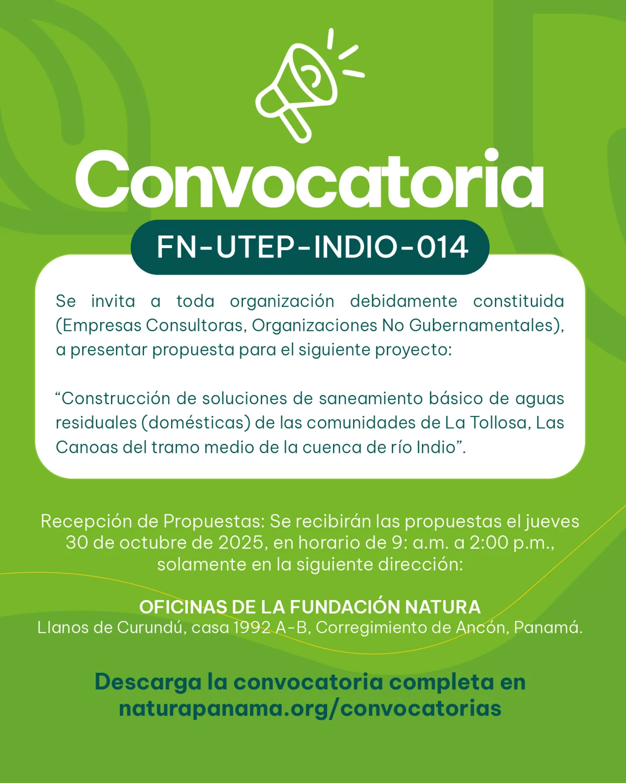 CONVOCATORIA FN-UTEP-INDIO-014