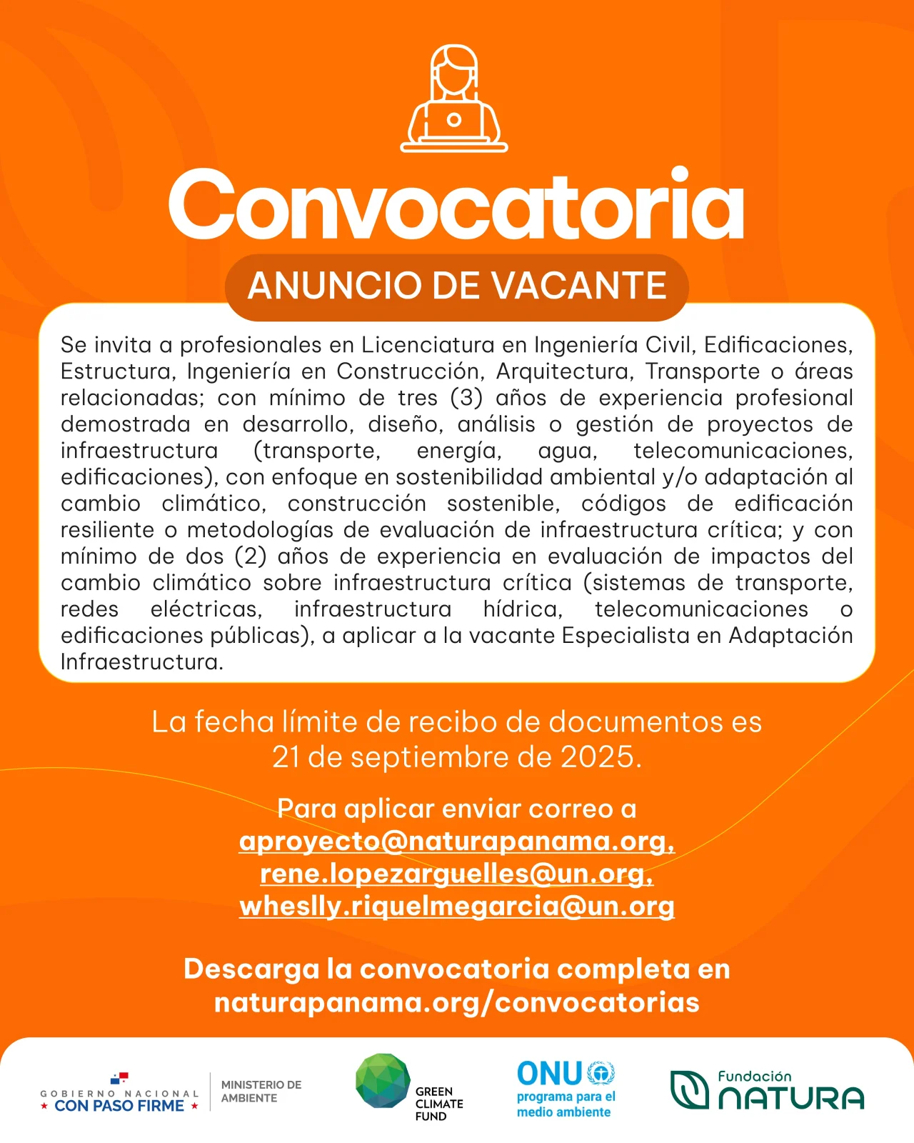 Especialista en Adaptaci&oacute;n Infraestructura