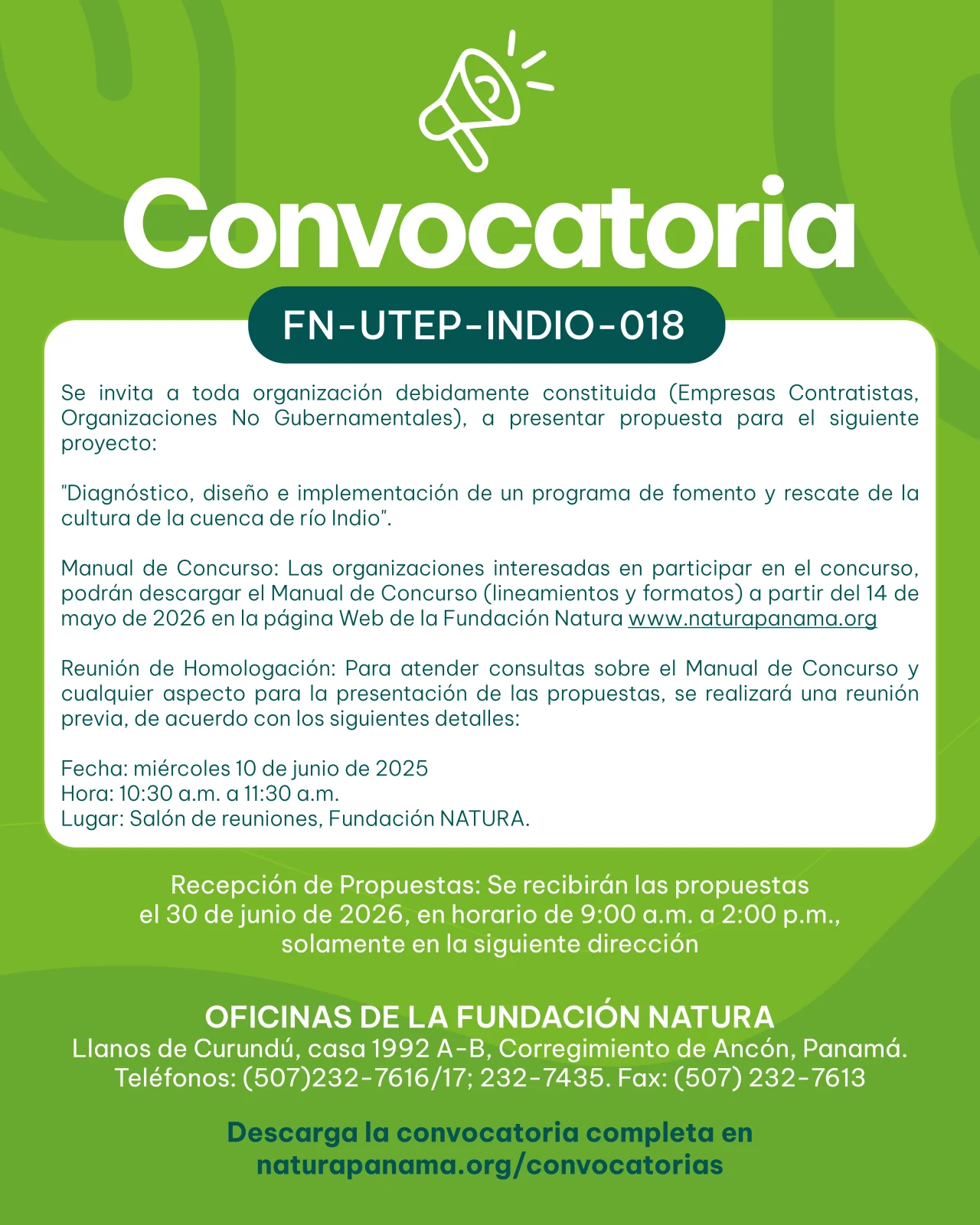 CONVOCATORIA FN-UTEP-INDIO-018