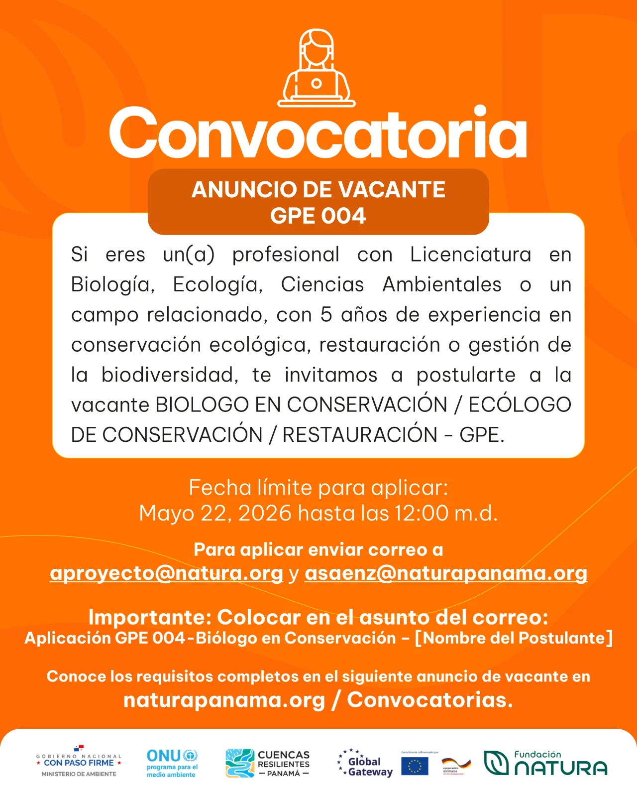 Biólogo / Ecólogo de Conservación / Restauración GPE 004