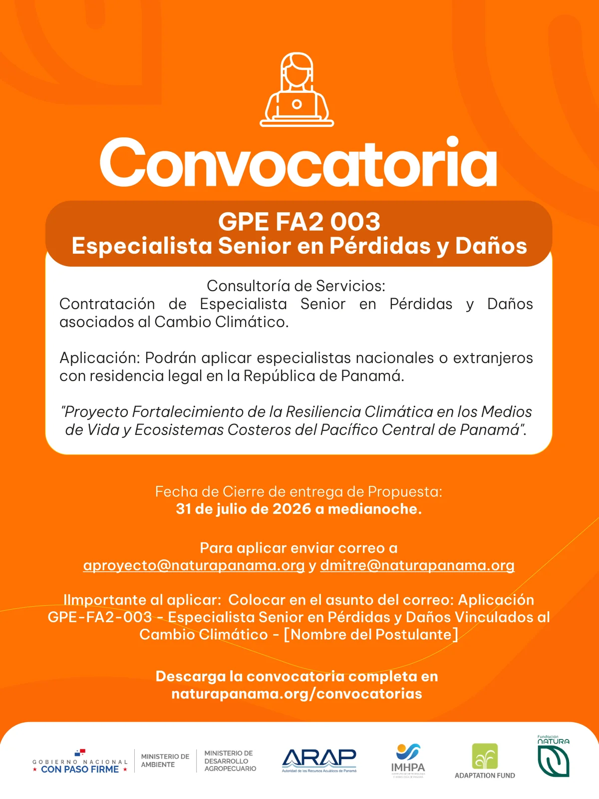 CONVOCATORIA GPE-FA2-003