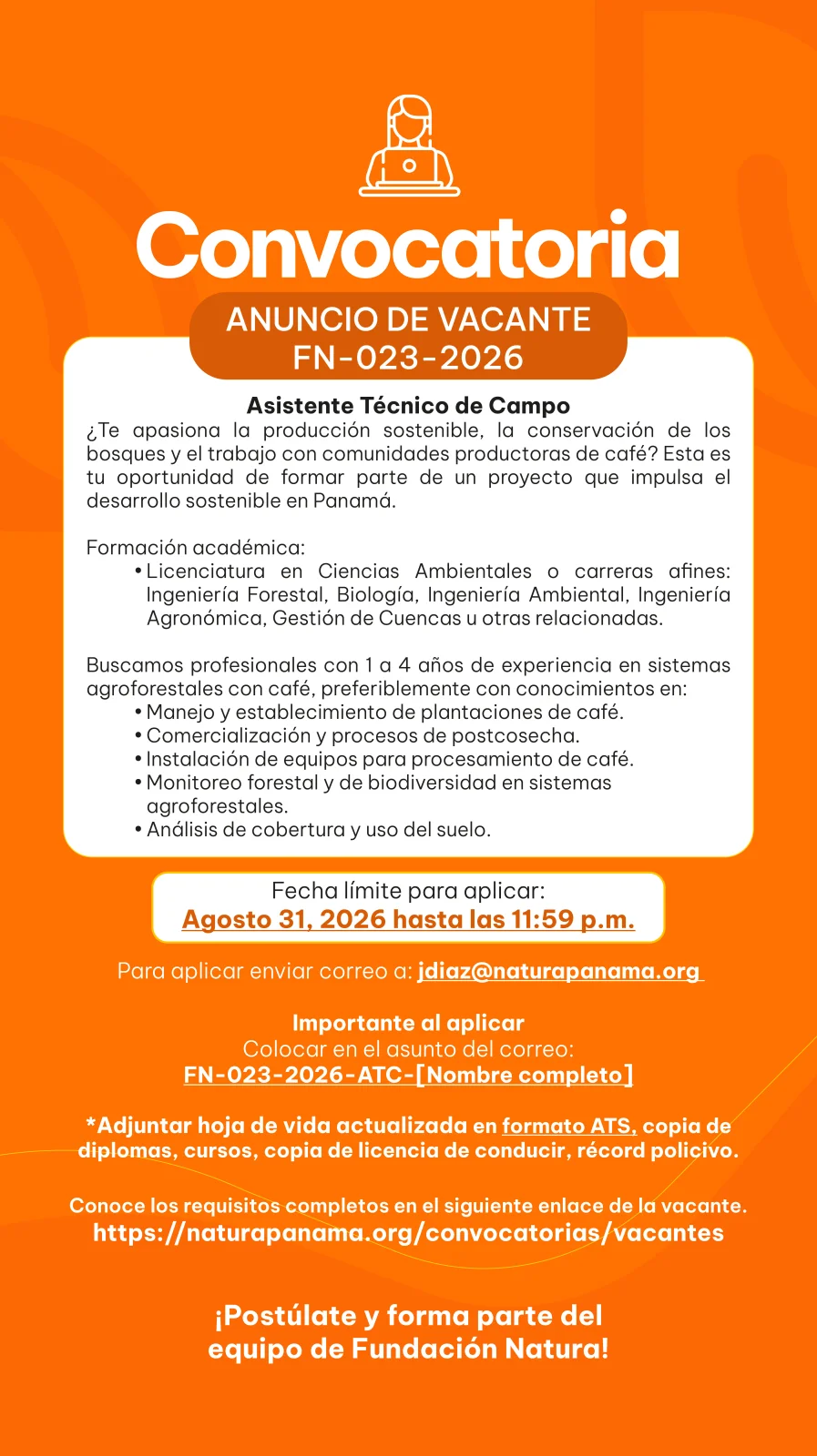 FN-023-2026 ASISTENTE TÉCNICO DE CAMPO