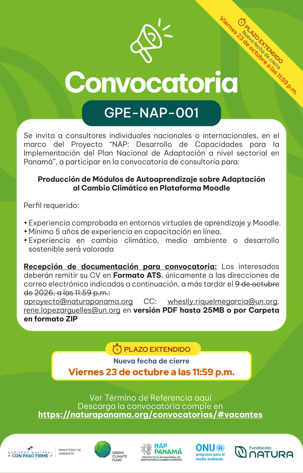 CONVOCATORIA GPE-NAP-001
