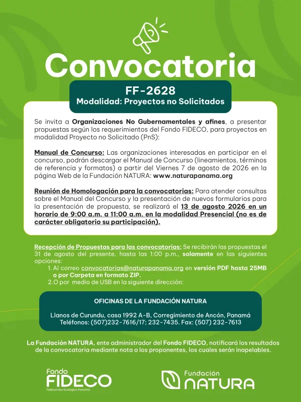 foto de CONVOCATORIA  FF-2628 Modalidad No Solicitados